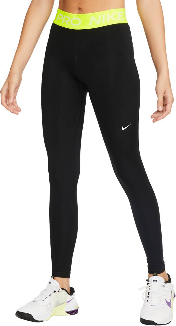 Nike Pro Women's Mid-Rise Mesh-Panelled Leggings