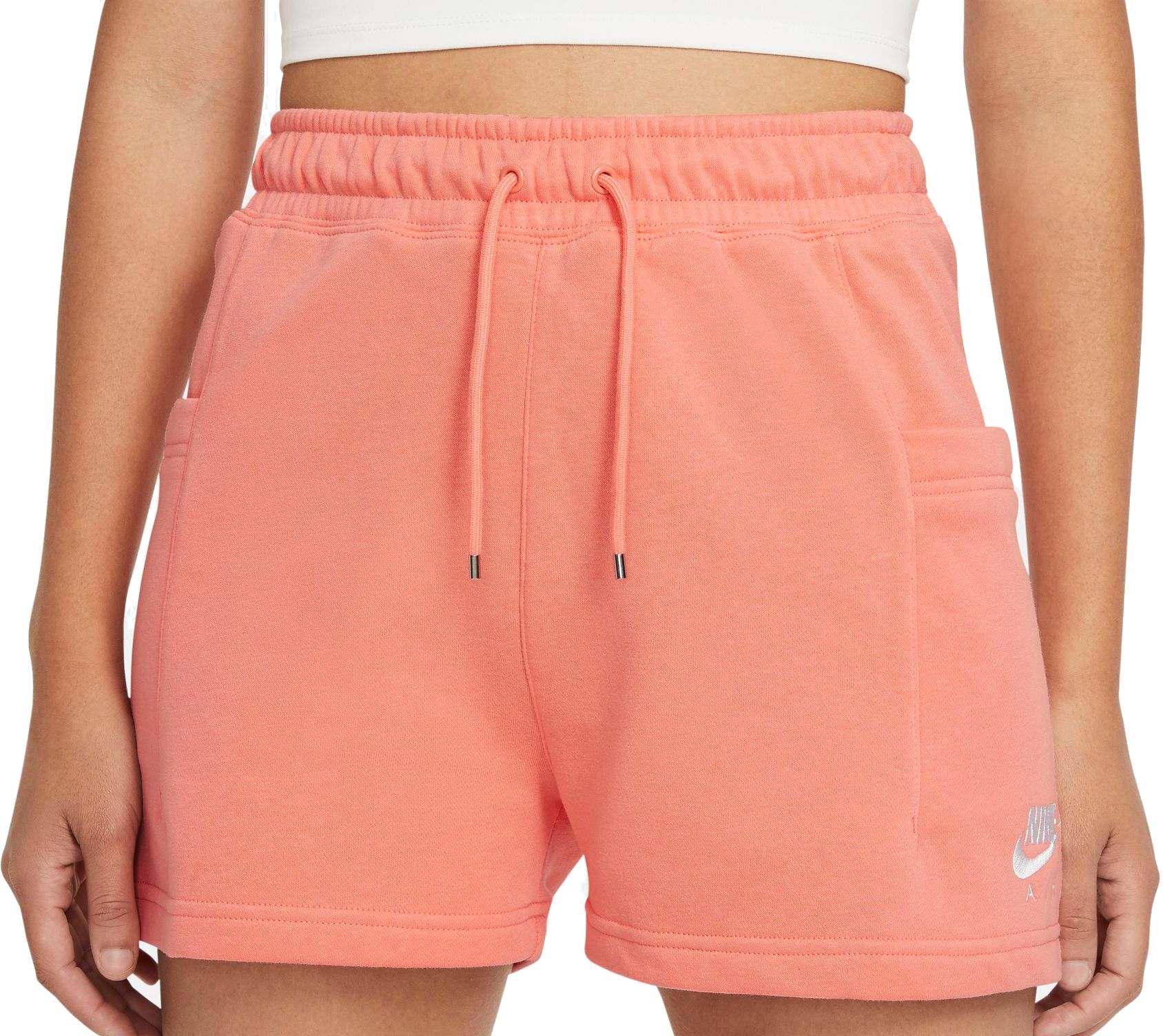 nike air fleece shorts womens