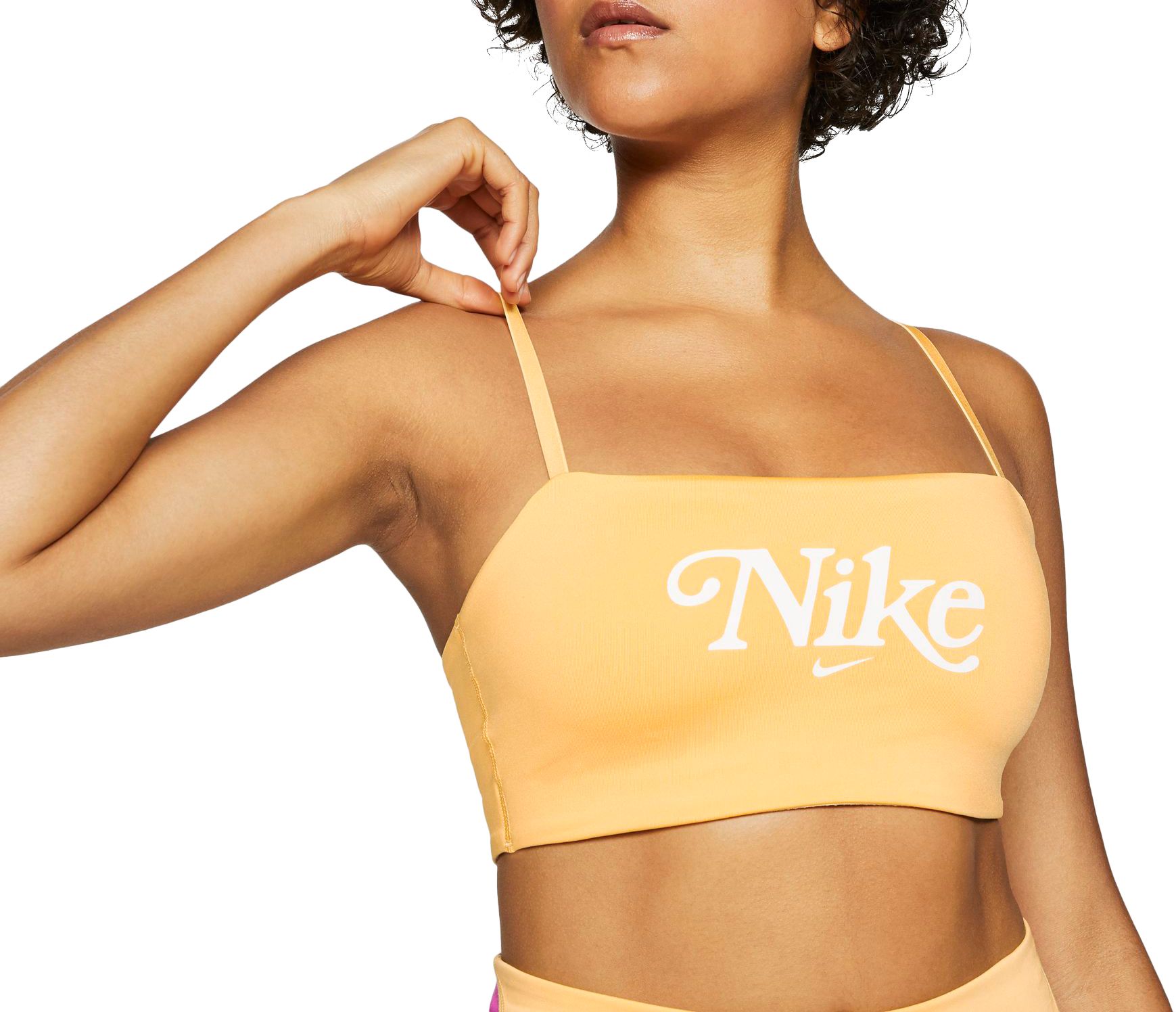 yellow nike bra