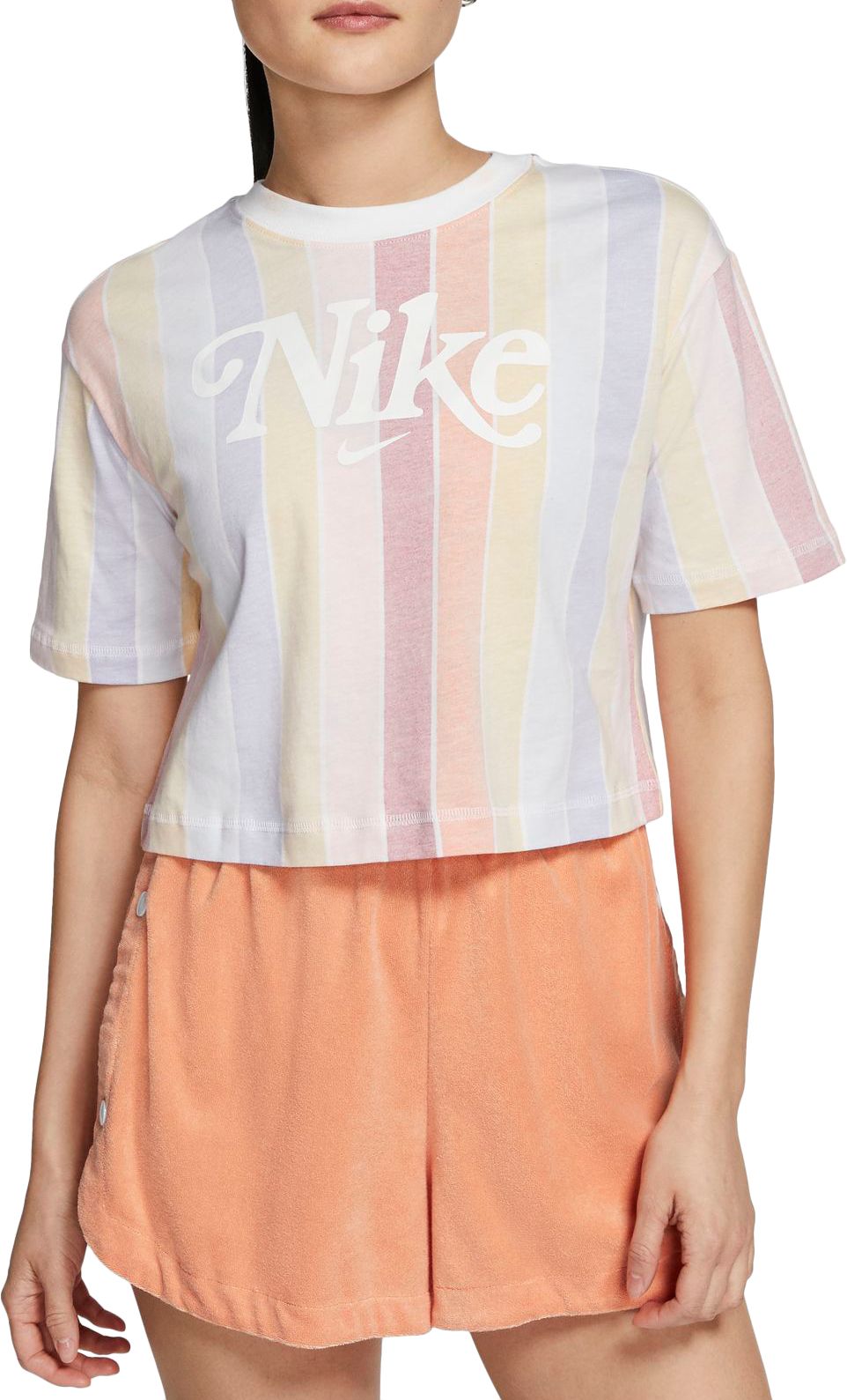 Nike Women's Retro Femme Stripe Cropped Short Sleeve T-Shirt | DICK'S  Sporting Goods
