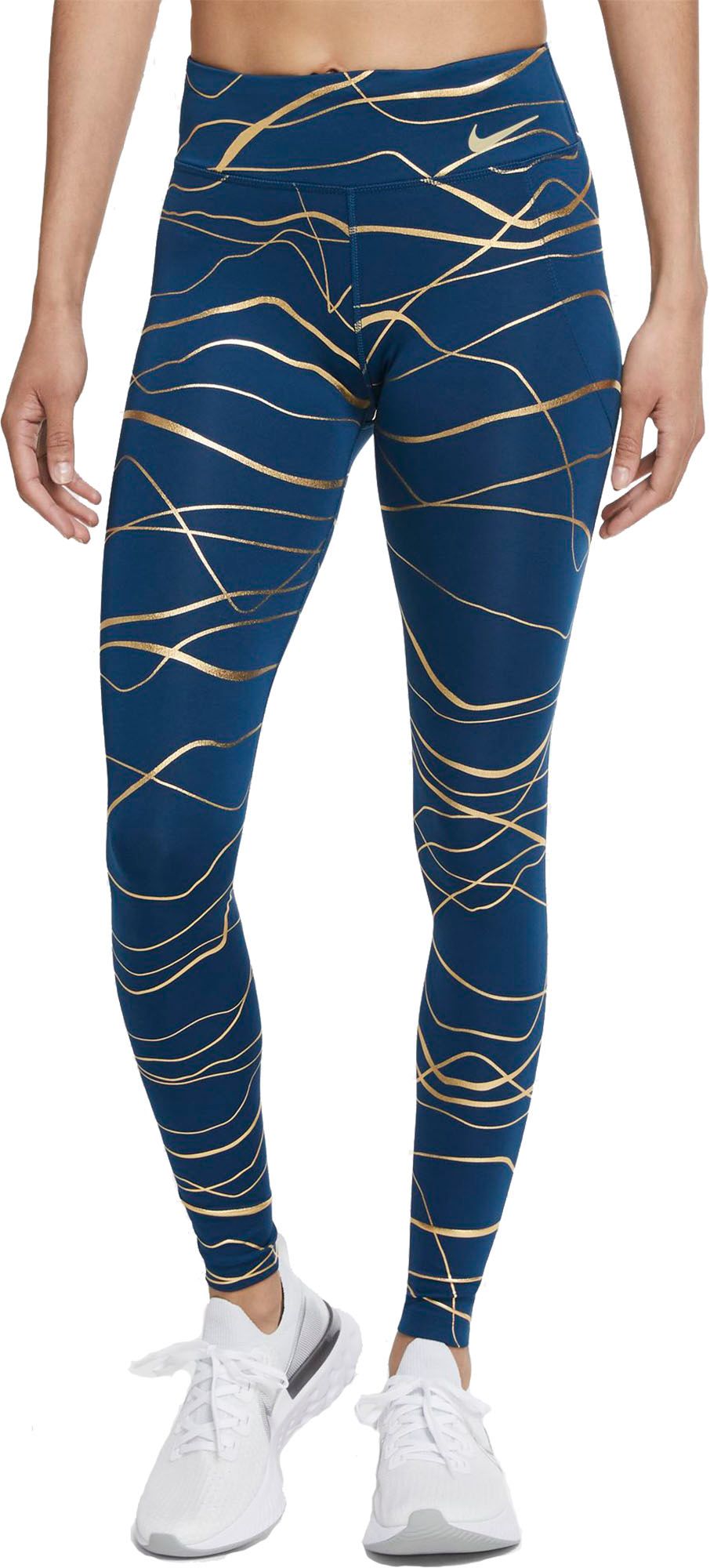 nike blue running tights