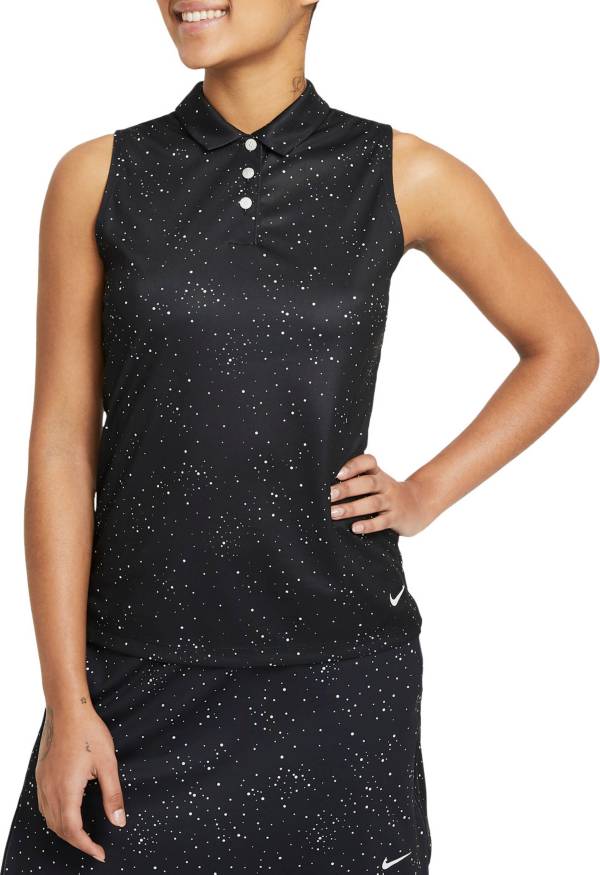 Nike Women's Dot Print Sleeveless Golf Polo