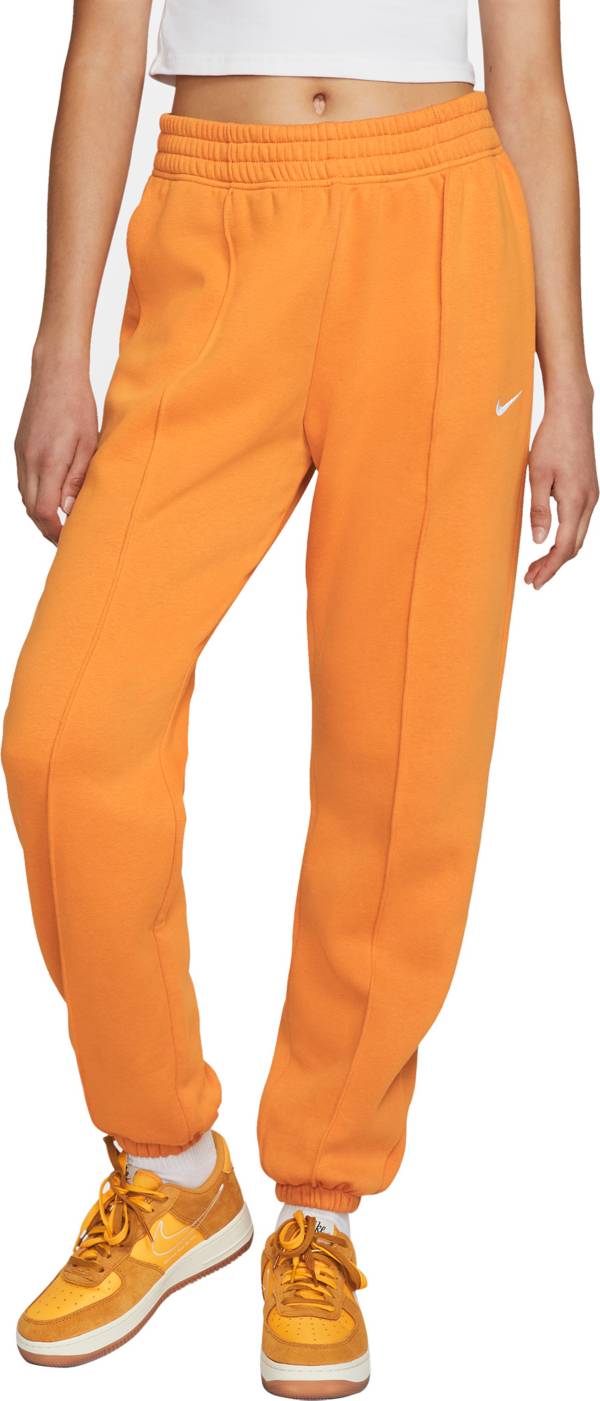 Nike Capri Girls Medium 8-10 Orange Jogging Pants Sweat Pants Fold