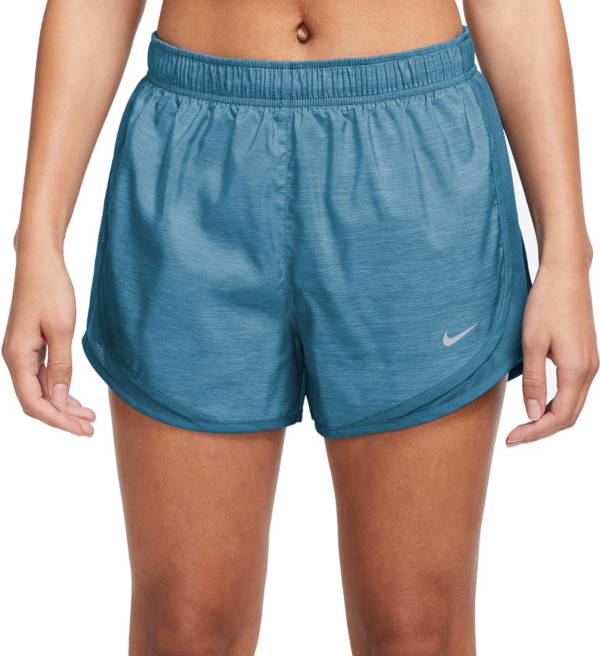 Nike Running Shorts Built In Underwear Blue Green Girls Size Medium  902101-435