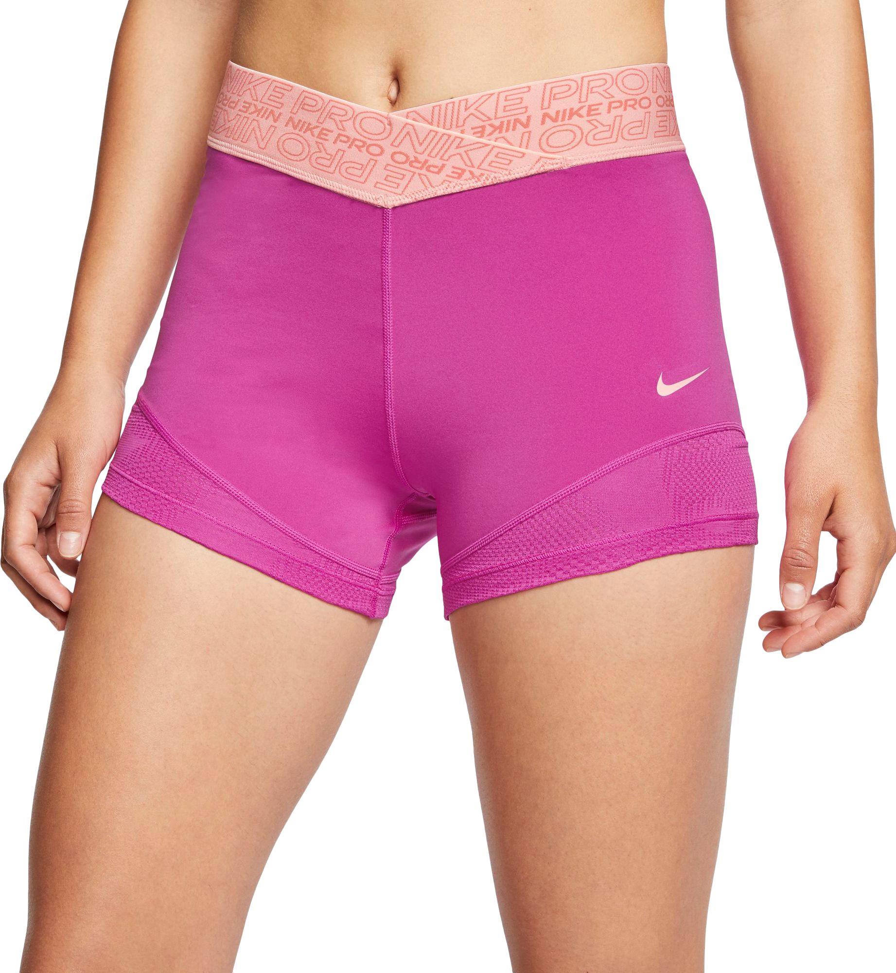 pink nike spandex shorts