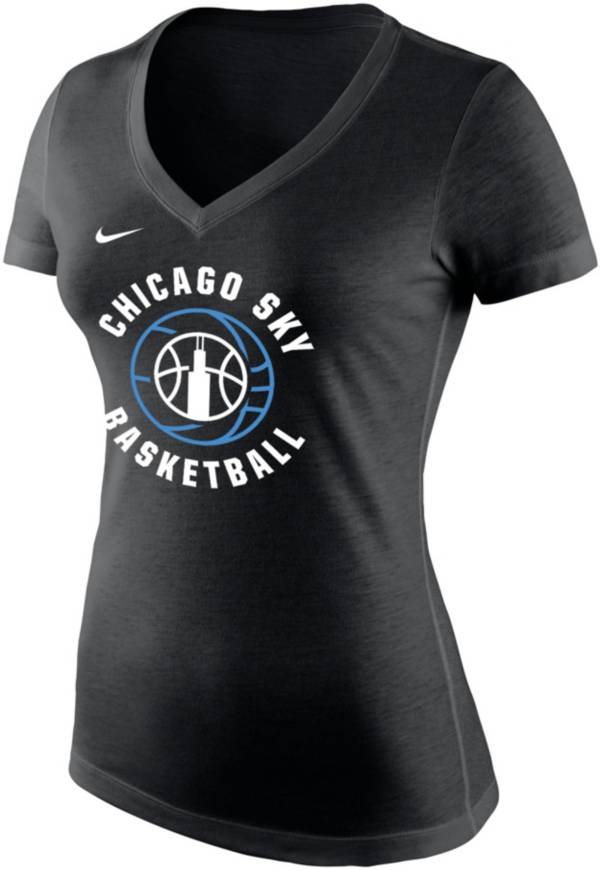 Nike Women's Chicago Sky Tri-Blend V-Neck Black T-Shirt