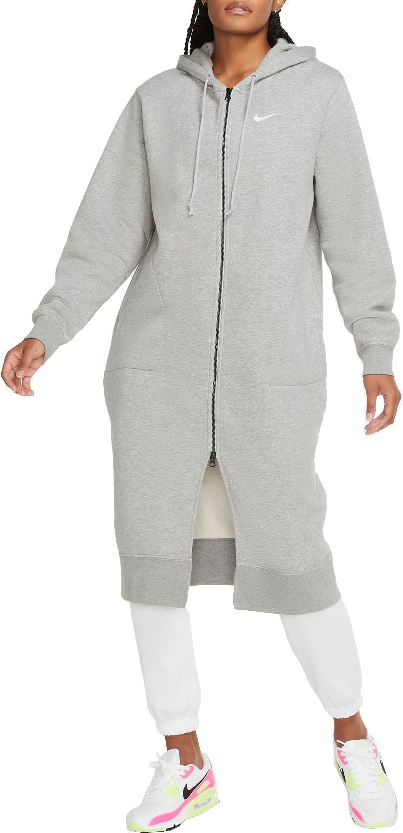 long hooded fleece