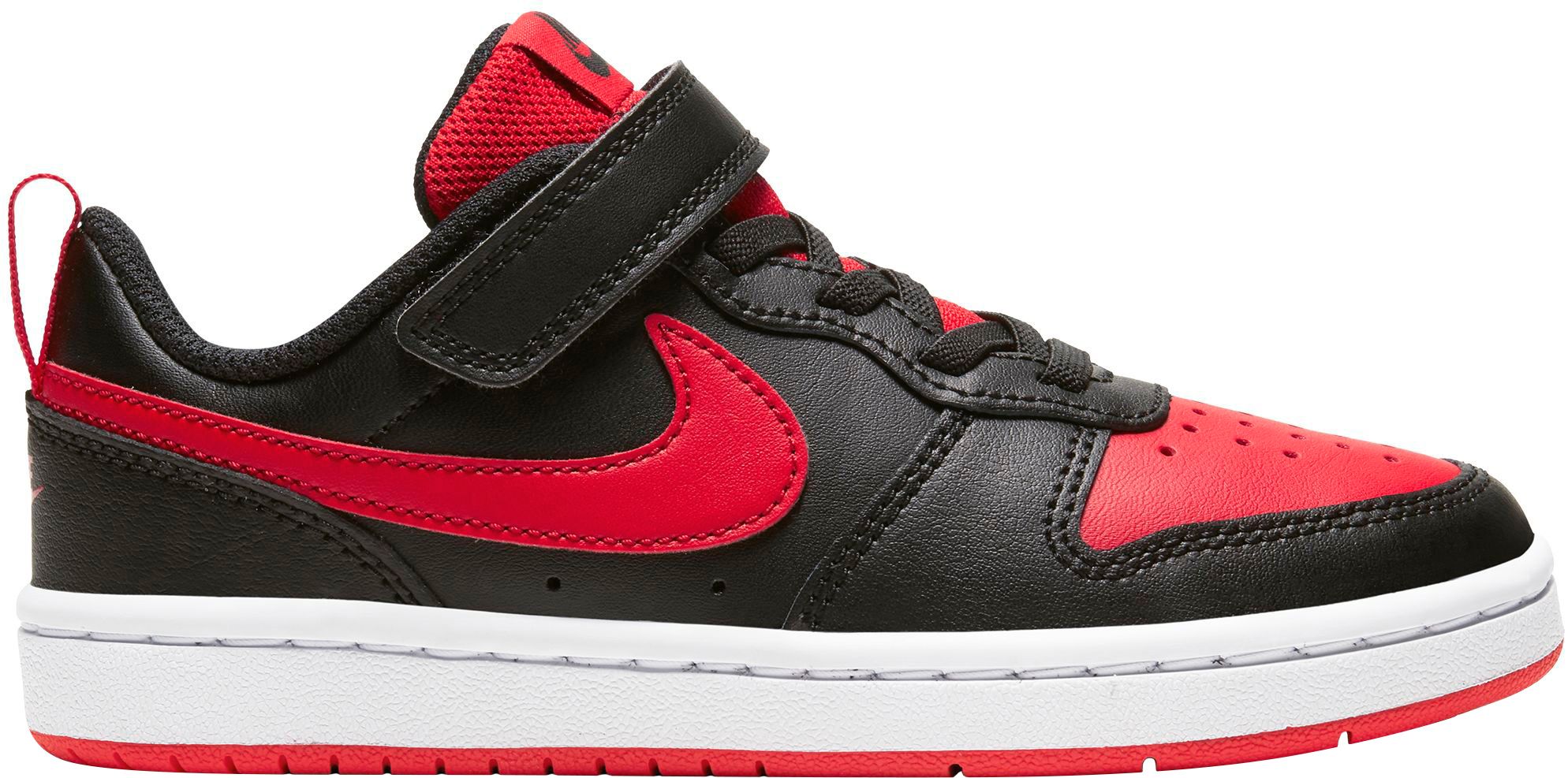 nike court borough low 2 black and red