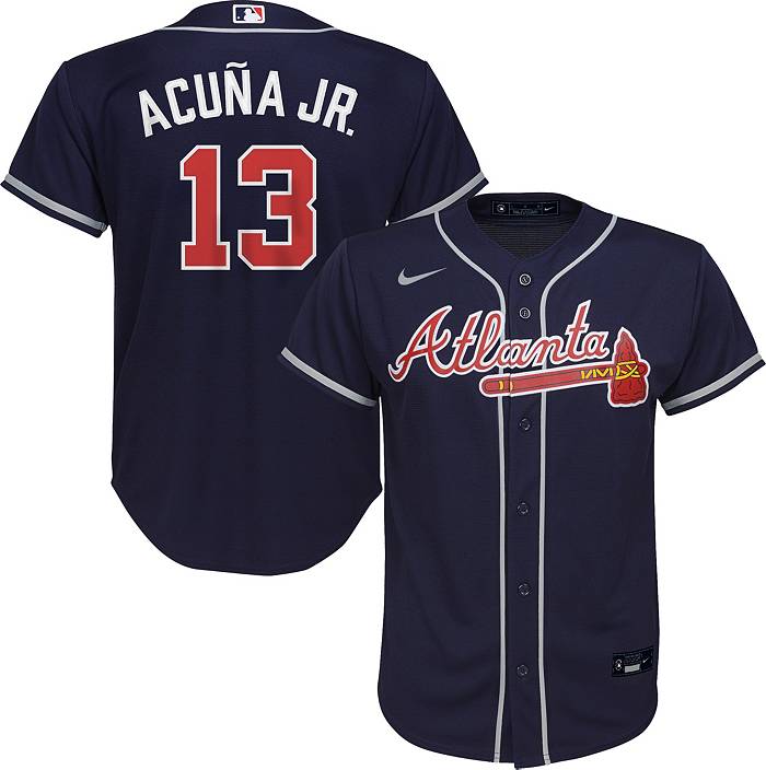 Nike Youth Replica Atlanta Braves Ronald Acuna Jr. #13 Cool Base