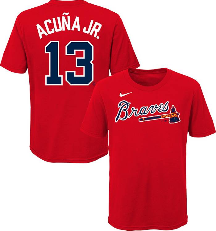 Nike Youth Atlanta Braves Ronald Acuna Jr. Alternate Name & Number MLB  Short Sleeve Tee