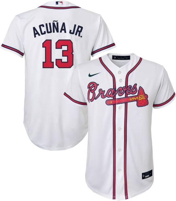 Nike Women's Atlanta Braves Ronald Acuña Jr. #13 White Cool Base