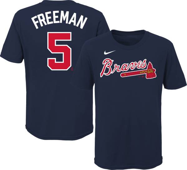 Nike Youth Atlanta Braves Freddie Freeman #5 Navy T-Shirt | DICK'S