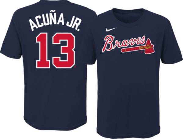 Ronald Acuña Jr #13 Atlanta Braves Nike Red Jersey Style T-Shirt