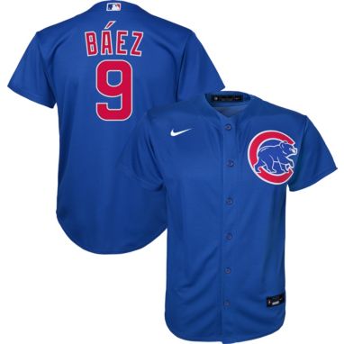 sorry, Nike Youth Replica Chicago Cubs Javier Baez #9 Cool Base Royal Jersey is currently out of stock