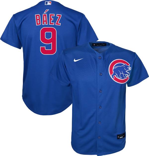 Nike Youth Replica Chicago Cubs Javier Baez #9 Cool Base Royal Jersey