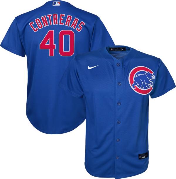 Nike Youth Replica Chicago Cubs Wilson Contreras #40 Cool Base Royal Jersey