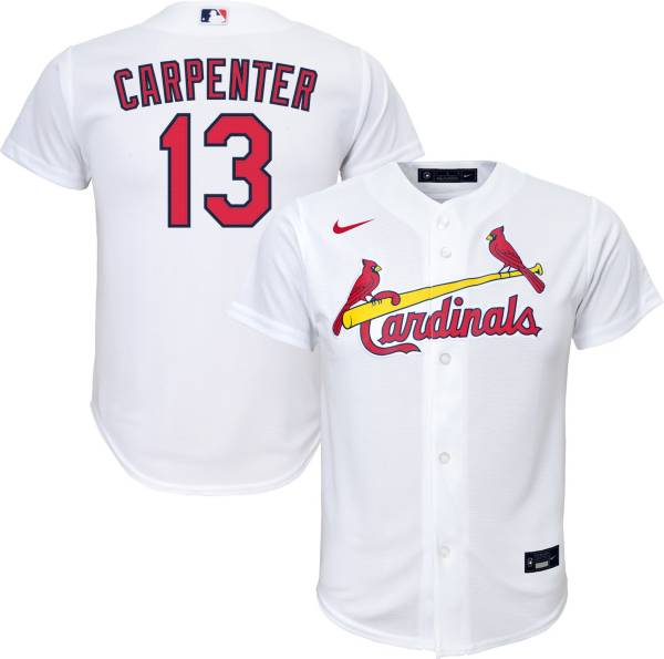 Nike Youth Replica St. Louis Cardinals Matt Carpenter #13 Cool Base White Jersey