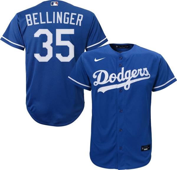 Outerstuff MLB Youth 8-20 Performance Team Color Player Name and Number Jersey T-Shirt (Medium 10/12, Cody Bellinger)