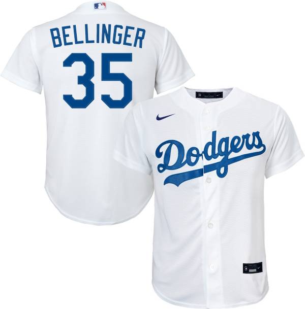 Nike Youth Replica Los Angeles Dodgers Cody Bellinger #35 Cool Base White Jersey product image
