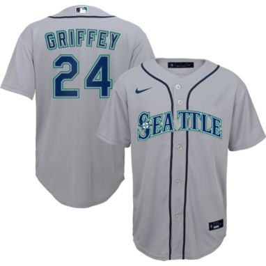 sorry, Nike Youth Replica Seattle Mariners Ken Griffey Jr. #24 Cool Base Grey Jersey is currently out of stock