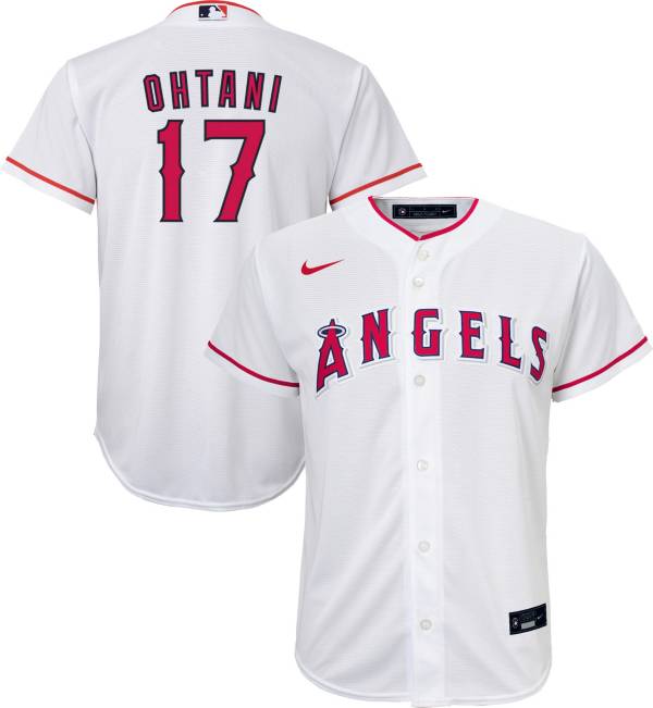 Nike Youth Replica Los Angeles Angels Shoei Ohtani #17 Cool Base White ...