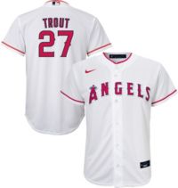 تيي Nike Youth Replica Los Angeles Angels Mike Trout #27 Cool Base ... تيي