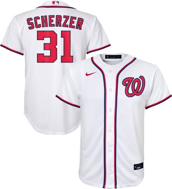 Nike Youth Replica Washington Nationals Max Scherzer #31 Cool Base White Jersey