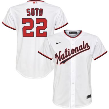 sorry, Nike Youth Replica Washington Nationals Juan Soto #22 Cool Base White Jersey is currently out of stock
