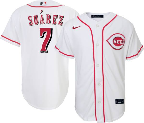 Nike Youth Replica Cincinnati Reds Eugenio Suarez Home Jersey