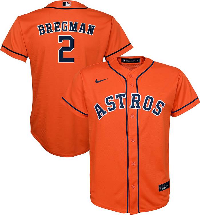 Nike Youth Replica Houston Astros Alex Bregman #2 Cool Base Orange