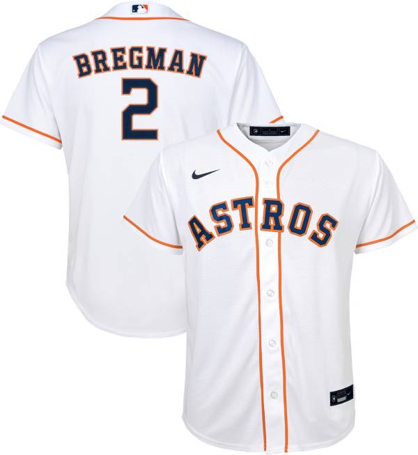 Nike Youth Replica Houston Astros Alex Bregman 2 Cool Base White Jersey Dick S Sporting Goods