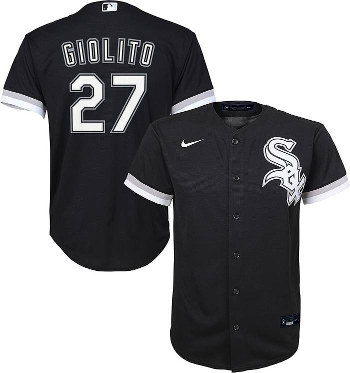 Nike Youth Replica Chicago White Sox Lucas Giolito #27 Cool Base Black  Jersey