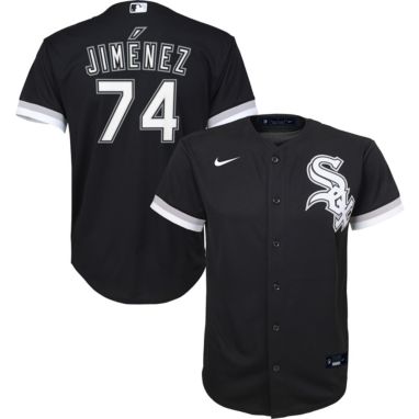 sorry, Nike Youth Replica Chicago White Sox Eloy Jimenez #74 Cool Base Black Jersey is currently out of stock