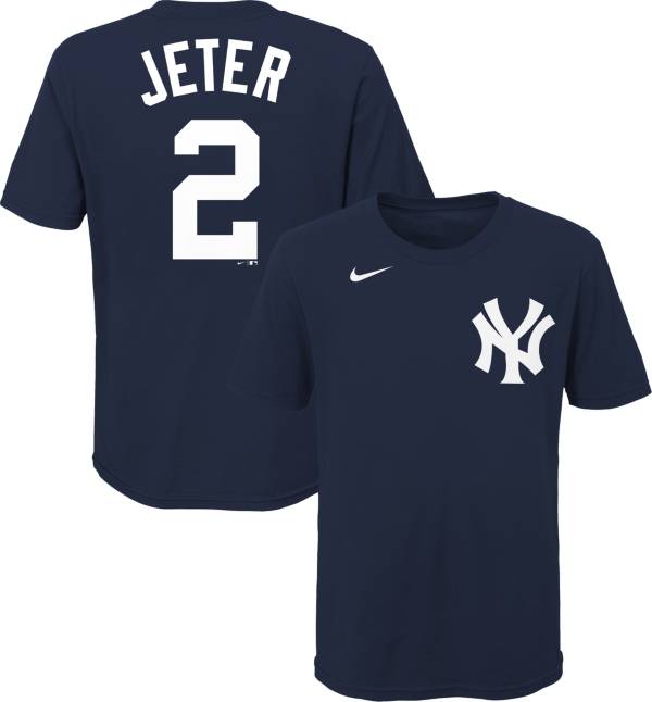 New York Yankees Derek Jeter Jersey T-shirt Men’s 2XL Gray/Navy