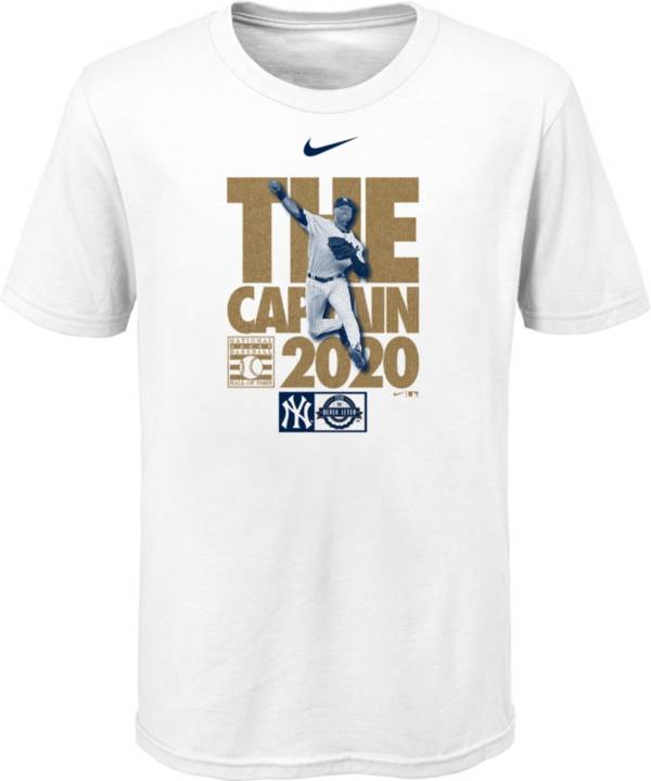 Nike Youth New York Yankees Derek Jeter ‘Captain' White T-Shirt