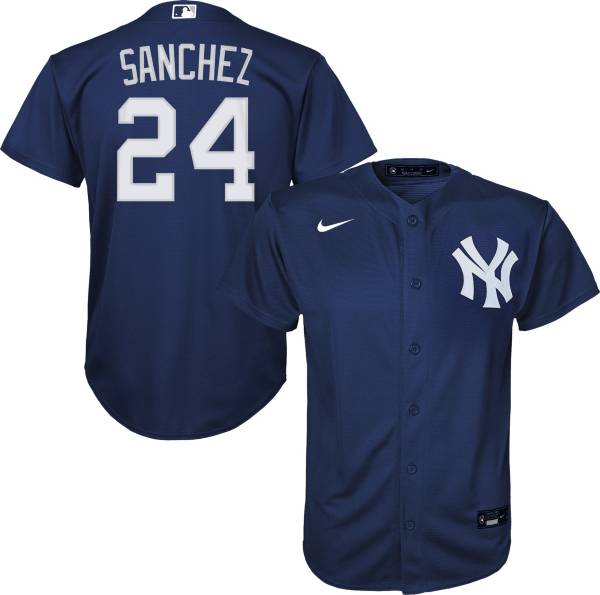 Nike Youth Replica New York Yankees Gary Sanchez #24 Cool Base Navy Jersey