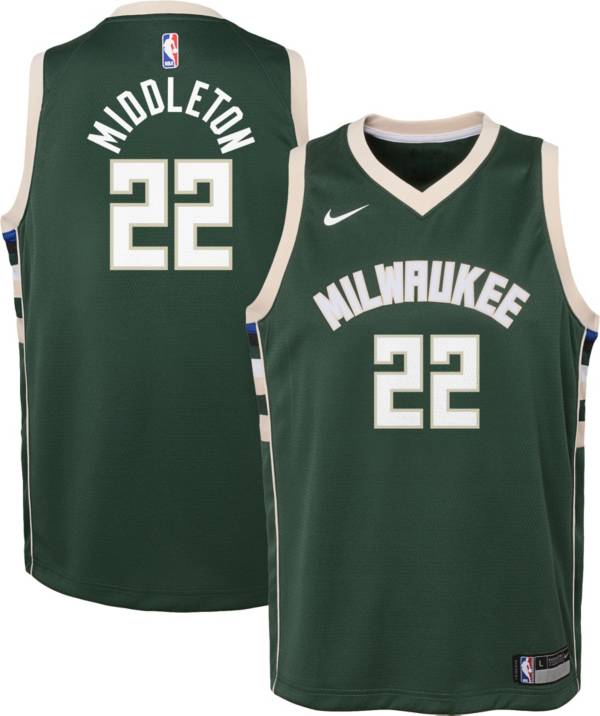 Nike Youth Milwaukee Bucks Khris Middleton #22 Green Dri-FIT Icon