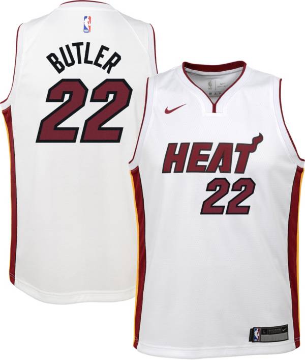 Nike Youth Miami Heat Jimmy Butler 22 White Dri Fit Swingman Jersey Dick S Sporting Goods