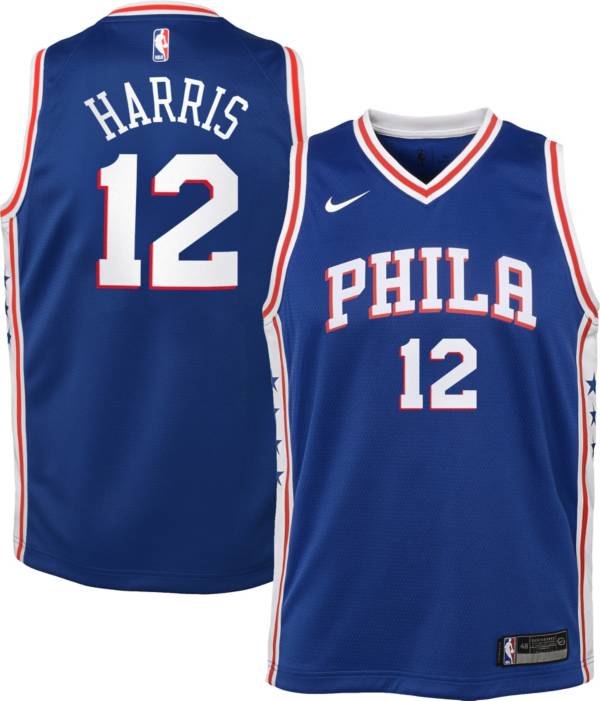 Nike Youth Philadelphia 76ers Tobias Harris #12 Blue Dri-FIT Icon Swingman Jersey