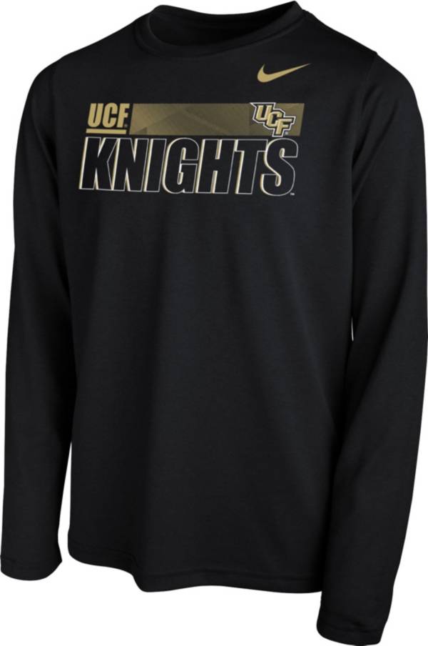 Nike Youth UCF Knights Legend Long Sleeve Performance Black T-Shirt