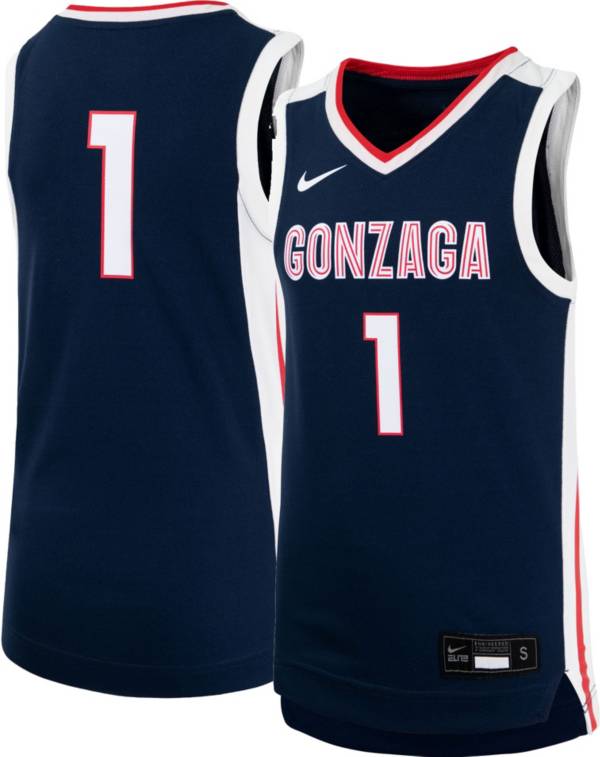 Nike Youth Gonzaga Bulldogs #1 Blue Replica Basketball Jersey