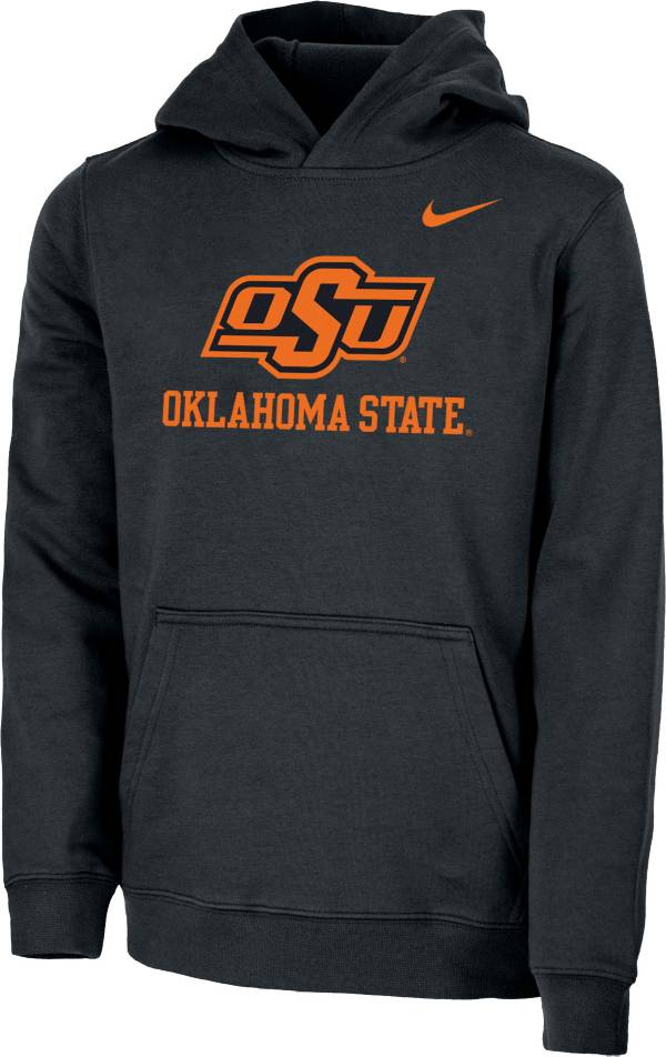 Nike Youth Oklahoma State Cowboys Club Fleece Pullover Black Hoodie