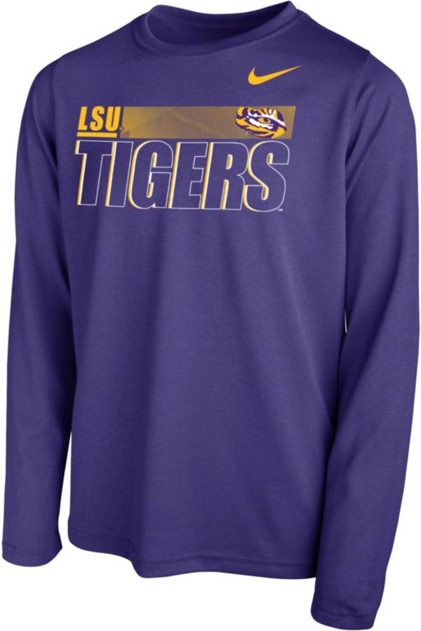 Nike Youth LSU Tigers Purple Legend Long Sleeve Performance T-Shirt product image