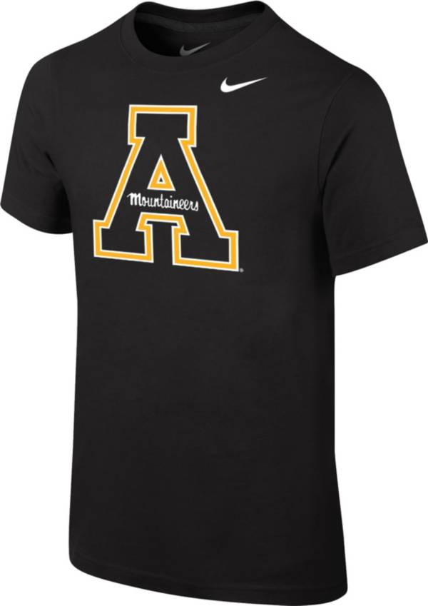 Nike Youth Appalachian State Mountaineers Core Cotton Black T-Shirt