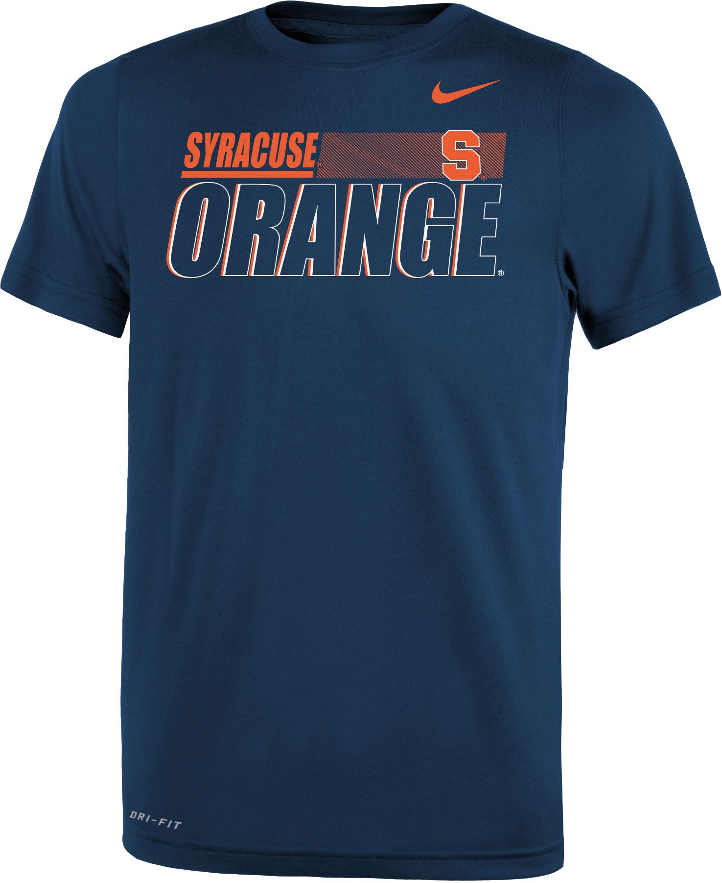 orange blue nike shirt