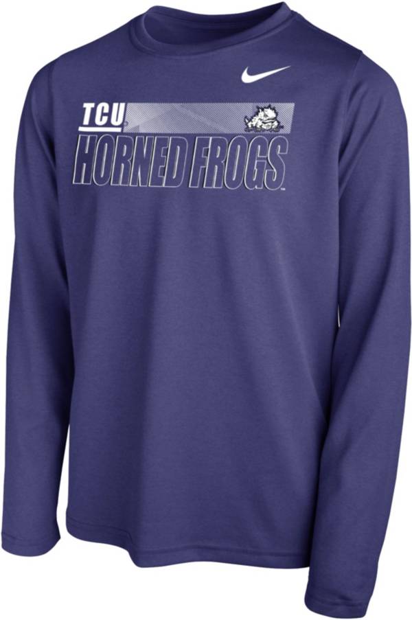 Nike Youth TCU Horned Frogs Purple Legend Long Sleeve Performance T-Shirt