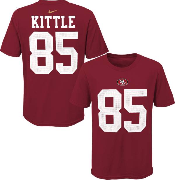 NFL Team Apparel Youth San Francisco 49Ers George Kittle #85 Red Player T-Shirt