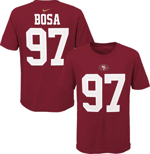 NFL Team Apparel Youth San Francisco 49Ers Nick Bosa #85 Red Player T-Shirt