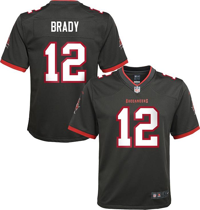 Nike Youth Tampa Bay Buccaneers Tom Brady #12 Pewter Game Jersey