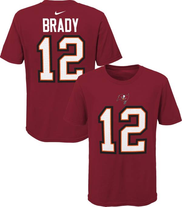 Men's Nike Tom Brady White Tampa Bay Buccaneers Name & Number T-Shirt